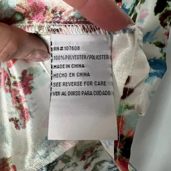 Madison Leigh Floral Pleated V-neck Swing Dress - size 6/8 - Picture 12 of 15